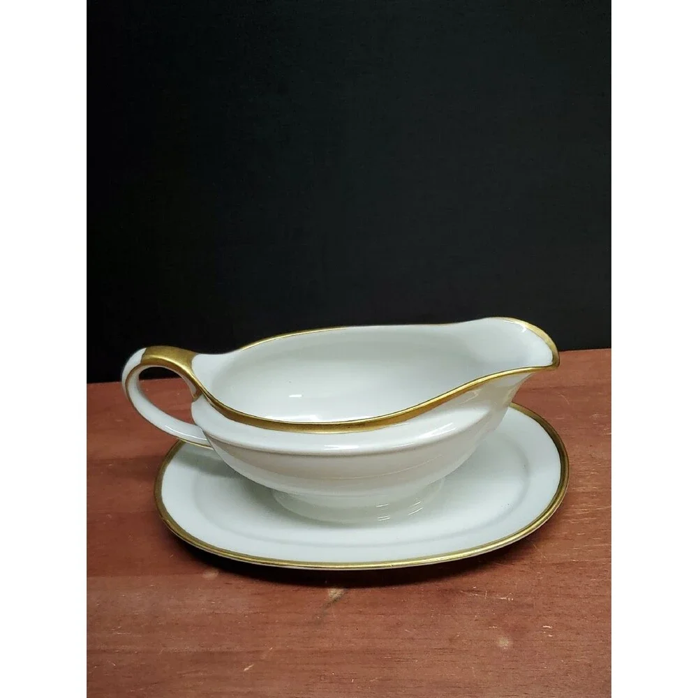 Hutschenreuther White and Gold Trim 
